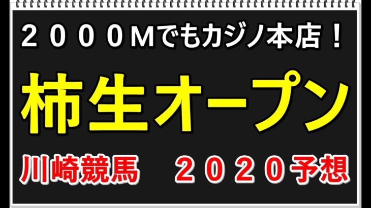 柿生オープン【川崎競馬２０２０予想】２０００Mでもカジノ本店！