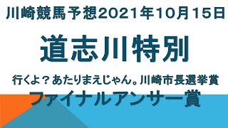 【2021年10月15日川崎競馬予想】行くよ？あたりまえじゃん。川崎市長選挙賞・道志川特別・ファイナルアンサー賞