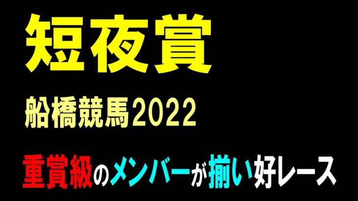 短夜賞【船橋競馬2022予想】重賞級の好メンバーが揃ったレース！！