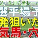 JRA 競馬予想 厳選平場予想 2月4日 平場に狙いたい人気馬・穴馬