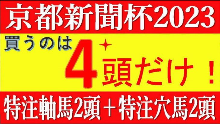 京都新聞杯2023競馬予想⚠️買えるのは4頭のみ！