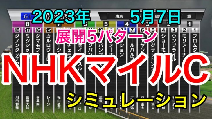 NHKマイルカップ2023 シミュレーション 《展開5パターン》【 競馬予想 】【 NHKマイルC2023 予想 】